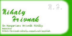 mihaly hrivnak business card